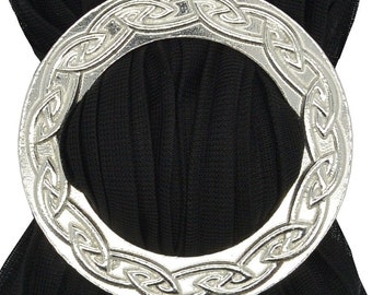 Celtic Knot Scarf Ring, Traditional Celtic Knot Design, Hand Cast in Fine Pewter by William Sturt