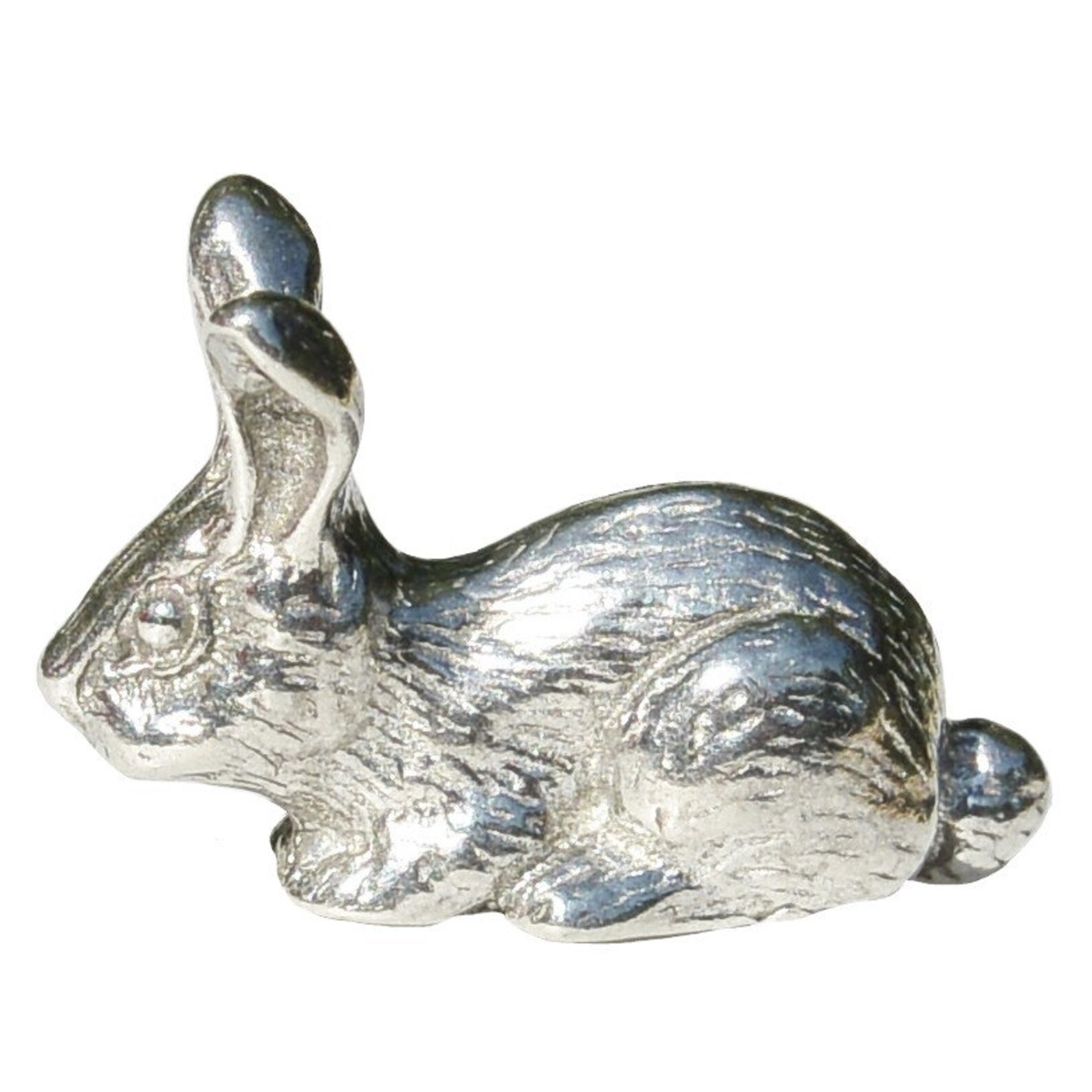 Rabbit Figurines Miniature Rabbits Handmade in Fine Pewter Etsy
