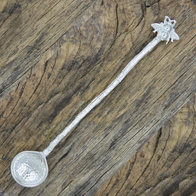 Long Handled Pewter Jam Spoon With Honey Bee Handle Pewter Etsy