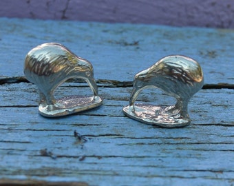 Kiwi Figurine, Kiwi Bird From New Zealand, Handmade, in Fine Pewter, by William Sturt