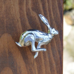 Running Hare Kitchen Knobs, Rabbit Drawer Knobs, Cabinet Knobs, Handmade, in Fine Pewter, by William Sturt image 2