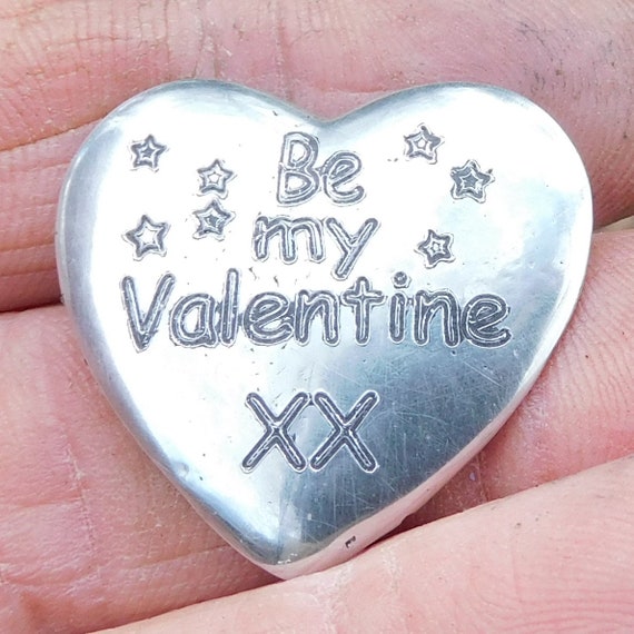Gettone A Forma Di Cuore 'Tu E Me' – Realizzato A Mano In Peltro Senza Piombo, Da William Sturt, Diametro 2,5 Cm - 3