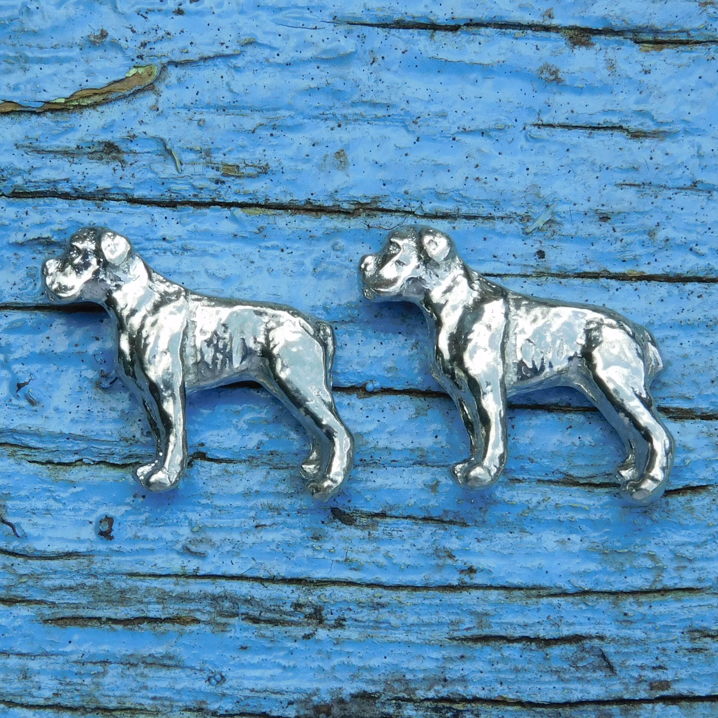 Boutons De Manchette Bouledogue Français - Étain Fait Main - Made In France - Cadeau élégant