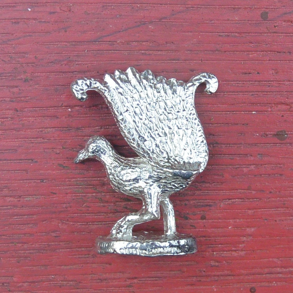 Figurine Oiseau de Lyre, Figurine Animalière, Faite à La Main, en Etain, Fabrication Française Par W