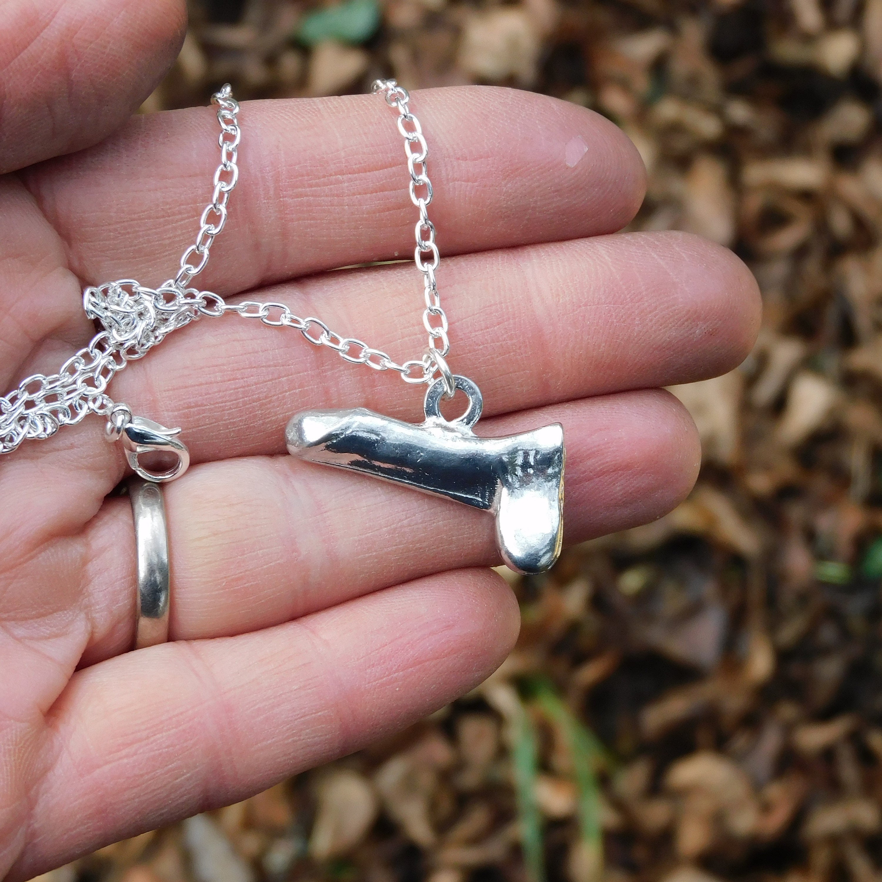 Penis Chained Pendant, Knotted Cord, BDSM Accessories, Sub Pendant