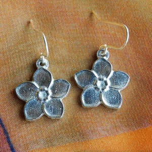 Tin Anniversary, 10th Wedding Anniversary Forget Me Not Earrings | Eco-Friendly Jewelry by William Sturt