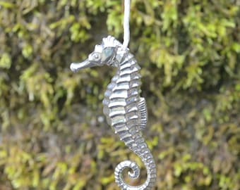 Seahorse Light Pull Handle, Seahorse Light Pull Cord Handle, Seahorse Bathroom Light Pull Handle, Handmade in Fine Pewter, by William Sturt