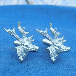 Stags Head Cufflinks, Wedding Cufflinks, Handmade in Fine Pewter by William Sturt
