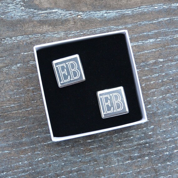 Boutons De Manchette Personnalisés En étain - Lettres De L'alphabet, Fait Main En France - Fabrication Artisanale, Coffret Cadeau