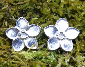 Forget Me Not Cufflinks, Flower Cufflinks, Handmade, in Fine Pewter, By William Sturt