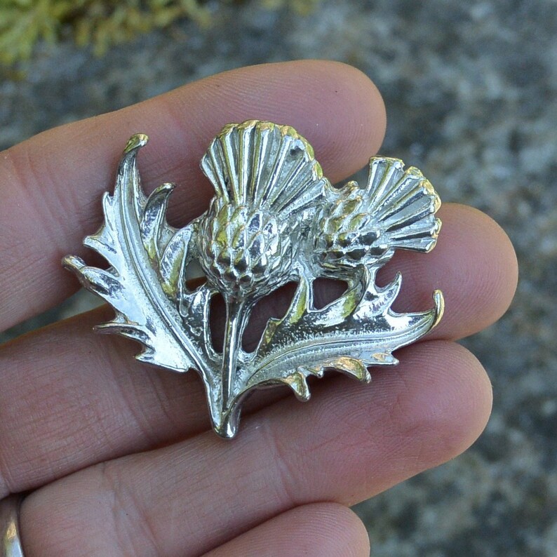 Distel Schubladenknopf, Distelgriff, schottischer Möbelknopf, handgefertigt aus Zinn, von Les Etains de Jumilhac Bild 5