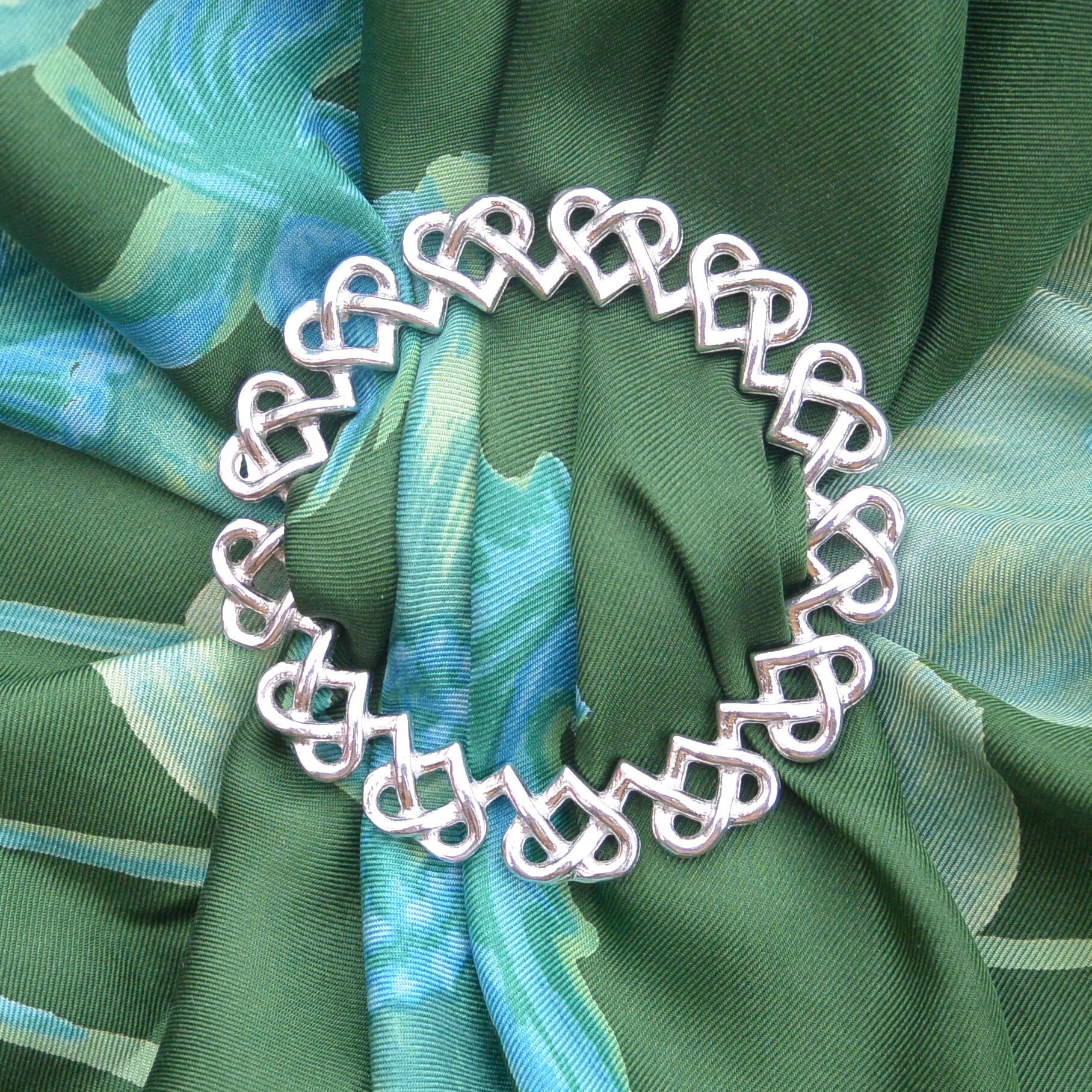 Celtic Heart Scarf Ring Fine Pewter Scarf Ring Hand Cast by Etsy