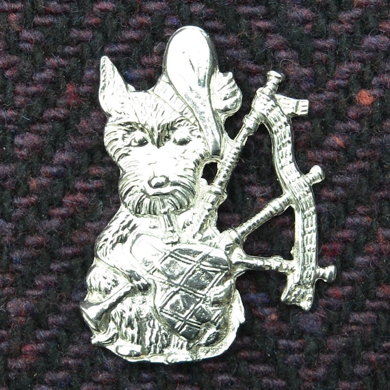 Broche Cornemuse En étain Fait Main | Fabrication Française | Longueur 9 Cm | Symbolique écossaise | Cadeau Idéal