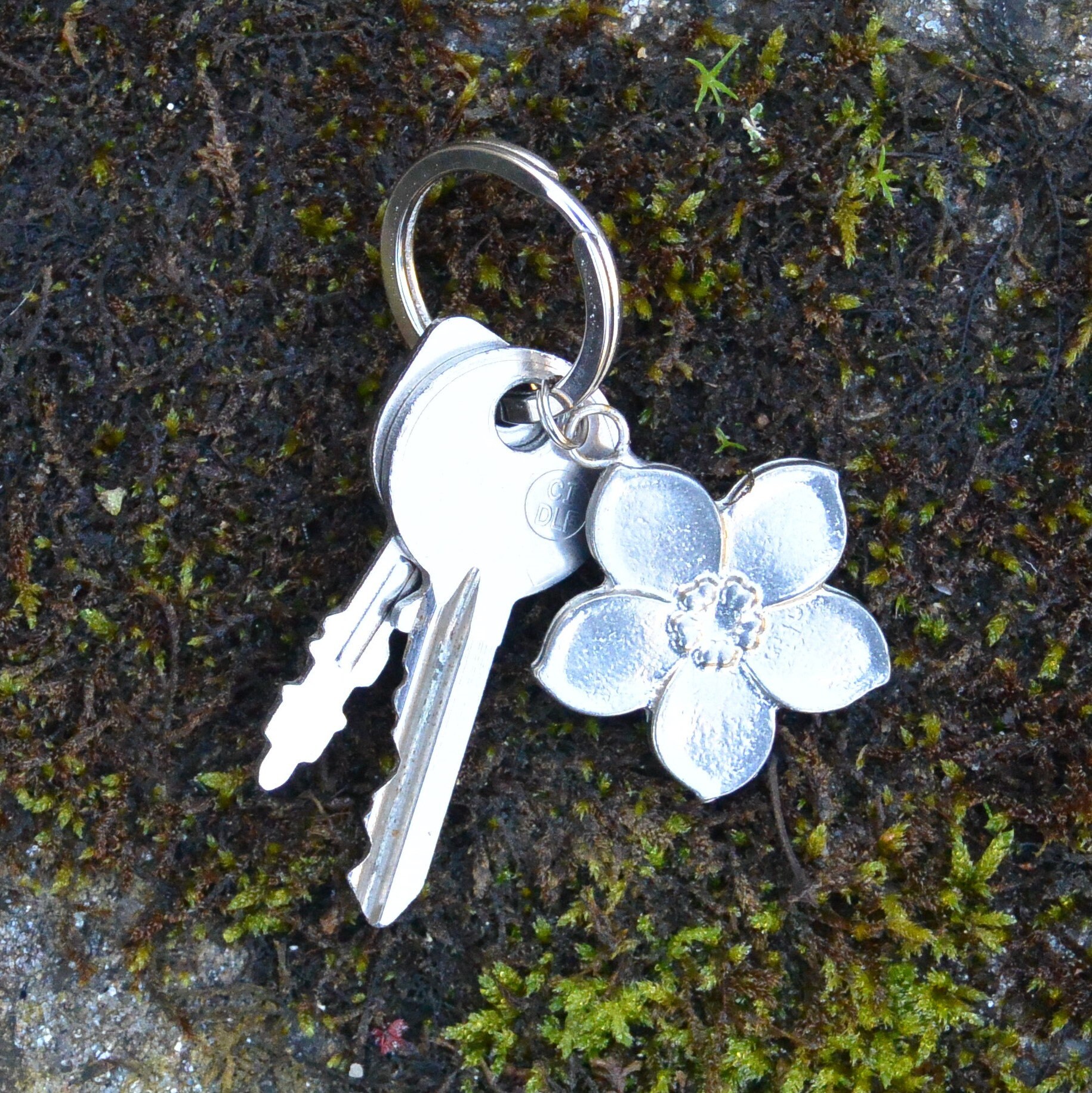 Forget Me Not Keyring, Flower Key Fob, Handmade, by William Sturt