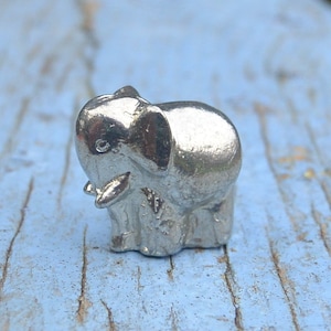 Tiny Elephant Figurine, Elephant Gift, Handmade, In Fine Pewter, by William Sturt