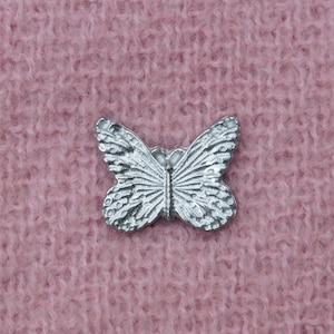 Butterfly Tie Pin, Butterfly Tie Slide, Handmade, in Fine Pewter, by William Sturt