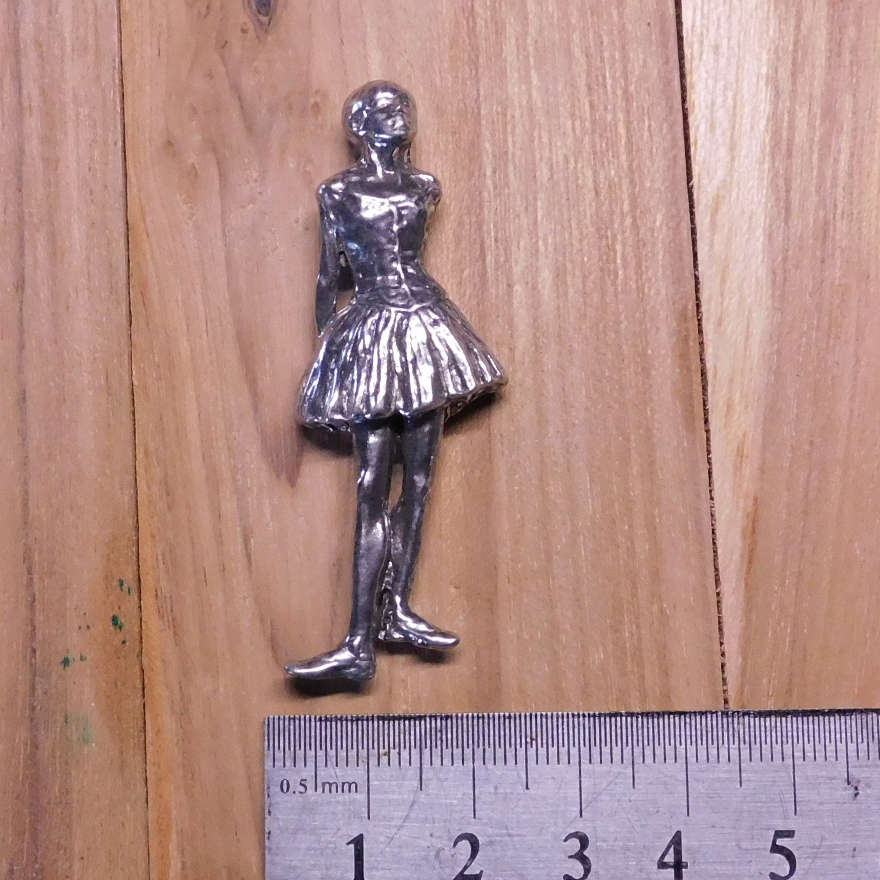 Handcast Ballerina Brooch In Fine Pewter - Degas Dancer Inspired Jewelry, Gift Boxed