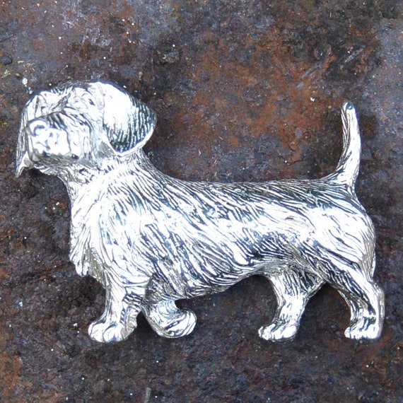 By William Sturt Scotty Dog with Bagpipes Brooch Handcast Scottish Brooch in Fine Pewter