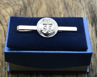 Anchor Tie Clip, Anchor Tie Slide, Gift for Sailor, Hand Cast in Fine Pewter by William Sturt