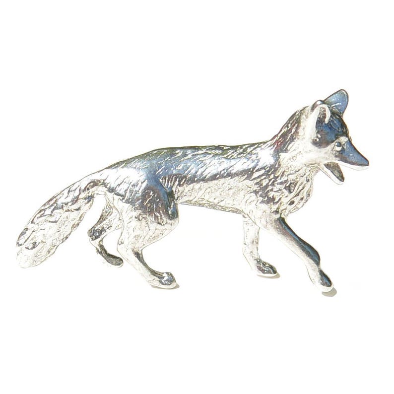 Tiny Fox Figurine Fox Gift Handmade In Fine Pewter by Etsy