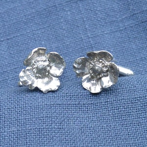 Poppy Cufflinks, Remembrance Cufflinks, WW2 Cufflinks, Handmade, in Fine Pewter, by William Sturt