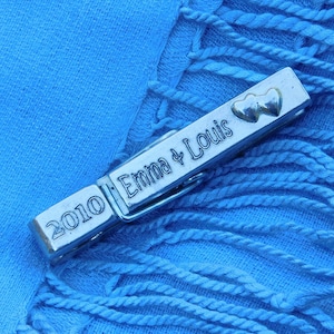 Personalised Anniversary Clothes Peg, Personalised Peg Picture Holder, Handmade, in Finest Pewter, by William Sturt