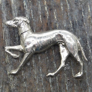 Greyhound Brooch, Greyhound Lovers Gift, Handmade Jewellery,Hand Cast Jewelry in Fine Pewter by William Sturt