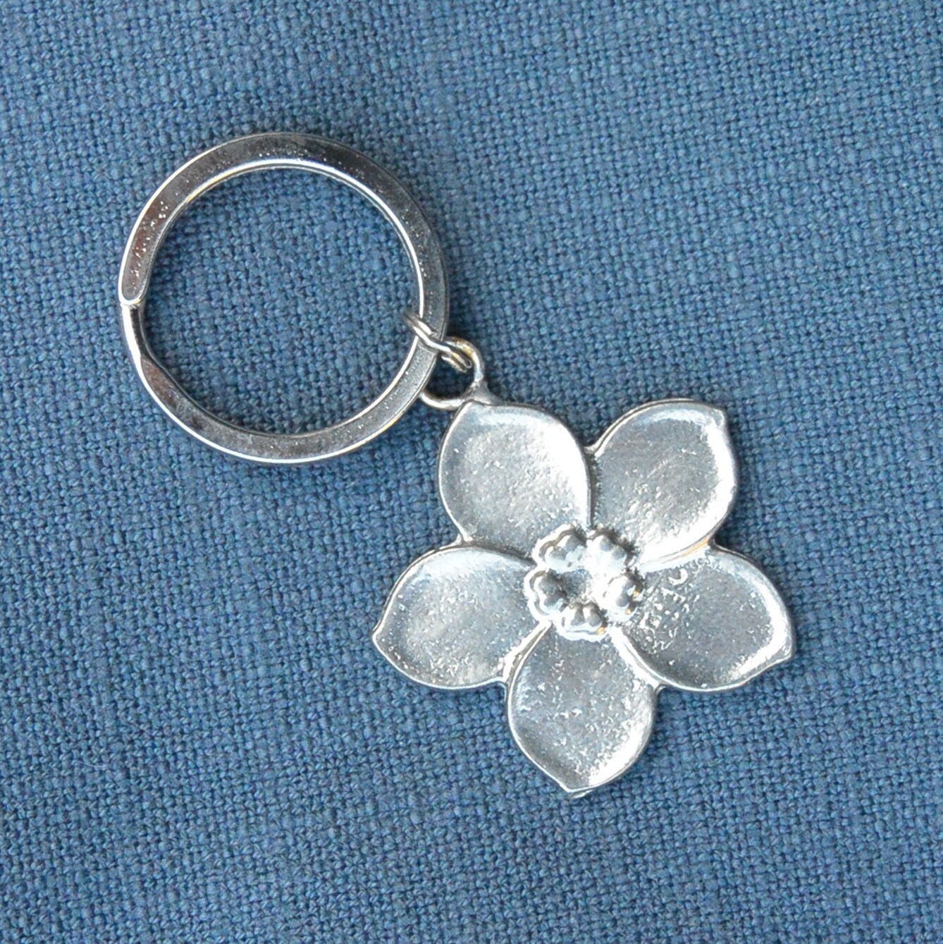 Forget Me Not Keyring, Flower Key Fob, Handmade, by William Sturt
