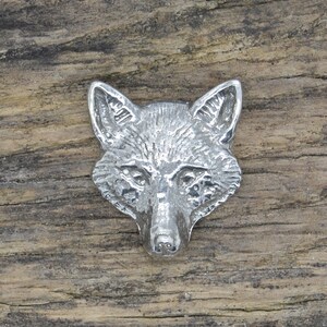 Fox Tie Clip, Fox Head Tie Clip, Fox Gifts, Handmade, in Fine Pewter image 2