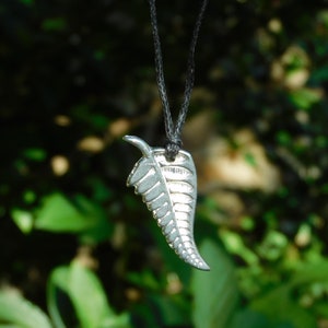 New Zealand Fern Pendant, Surfer Pendant, Handmade In Fine Pewter, by William Sturt