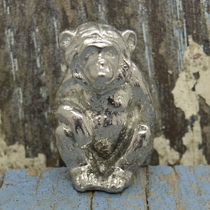 Miniature Chimpanzee, Chimpanzee Figurine, Hand Cast in Fine Pewter by William Sturt