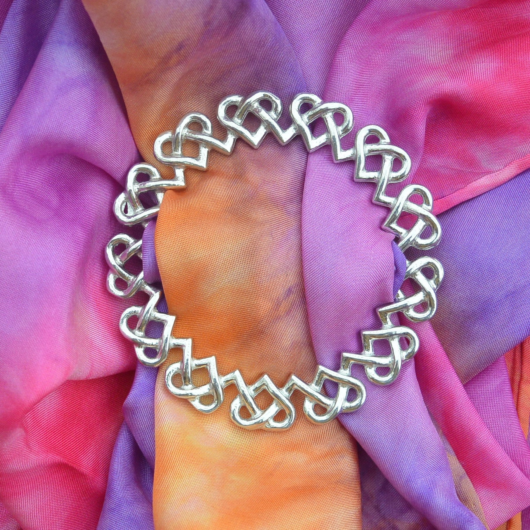 Celtic Heart Scarf Ring Fine Pewter Scarf Ring Hand Cast by Etsy