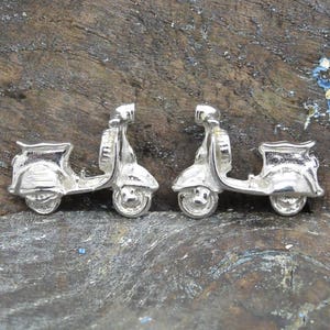 Scooter Cufflinks, Vespa Cufflinks, Handmade, in Fine Pewter, by William Sturt