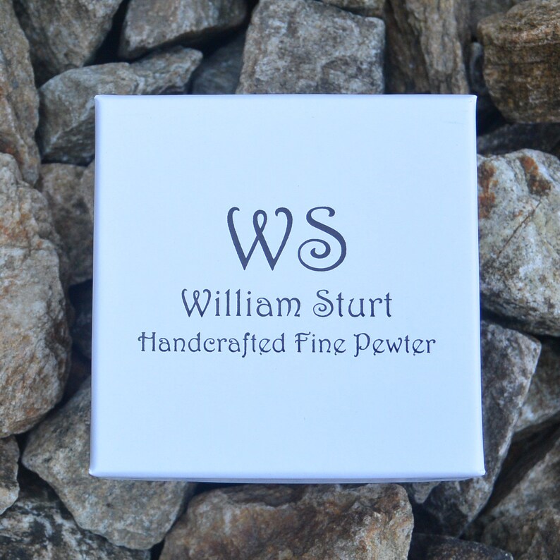 May include: White box with the text "WS William Sturt Handcrafted Fine Pewter" printed on the top.