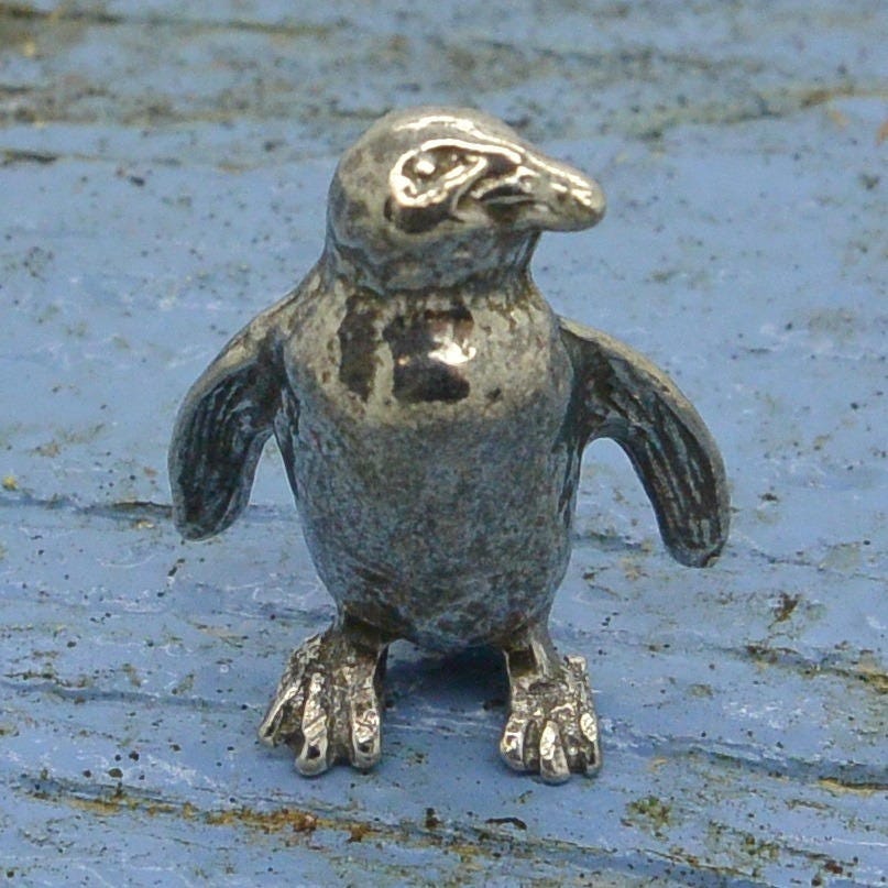 Figurine Manchot, Faite Main, en Etain, Par William Sturt, Des Etains de Jumilhac, Fabrication Franc