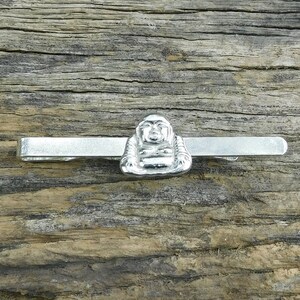 Buddha Tie Clip, Handmade in Fine Pewter, by William Sturt