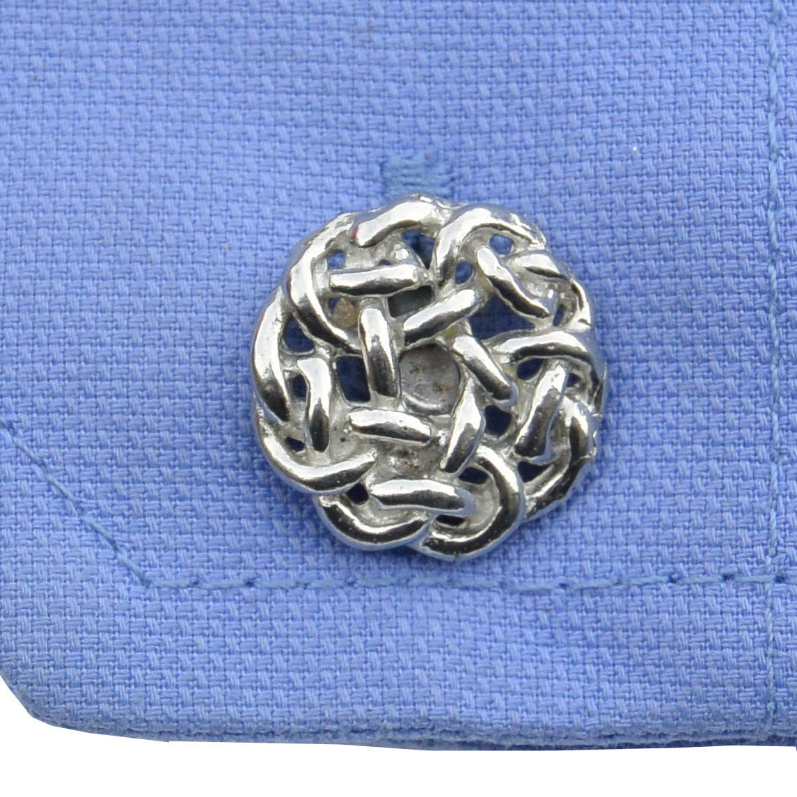 Handcast Fine Pewter Celtic Knot Brooch By William Sturt - Lead-Free, Solid Pewter, Approx. 3cm Square