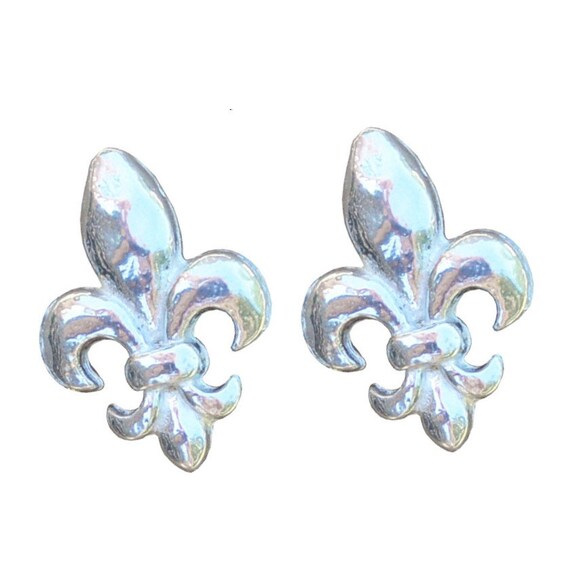 Boutons De Manchette Fleur De Lys Étain - Artisanat Français Par William Sturt - Cadeau Élégant Pour Homme