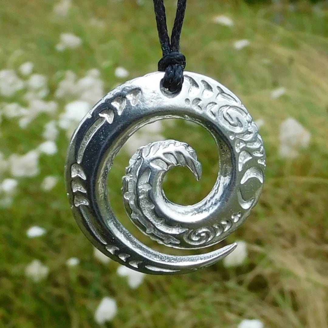 Handcrafted Wave Koru Pendant, Represents New Beginnings and Harmonious ...