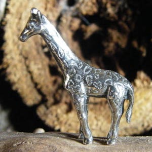 Tinnen Giraffe Beeldje, Collectible Giraffe, Giraffe Gift, Handcast, in Fine Tin, Door William Sturt