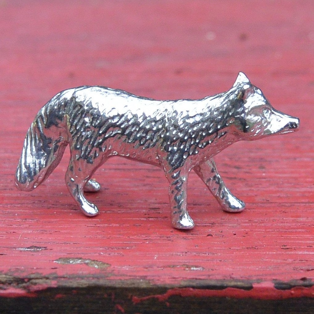 Fox Figurine Fox Miniature Fox Sculpture Handmade in Fine Etsy
