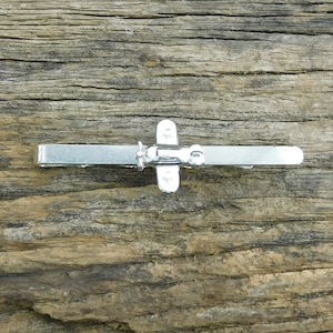 Airplane Tie Clip, Pilot&#39;s Gift, Hand Cast in Fine Pewter by William Sturt