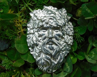 Green Man Brooch, Green Man Gifts, Handmade Jewellery, Hand Crafted Jewelleryin Fine Pewter, by William Sturt
