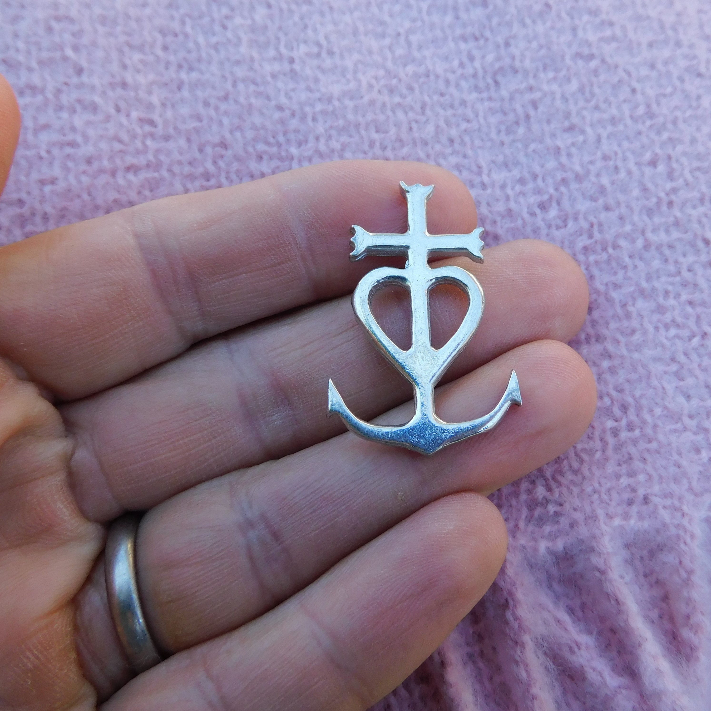 Handmade Fine Pewter Camargue Cross Brooch - Lead-Free, Nickel-Free, Gift Boxed