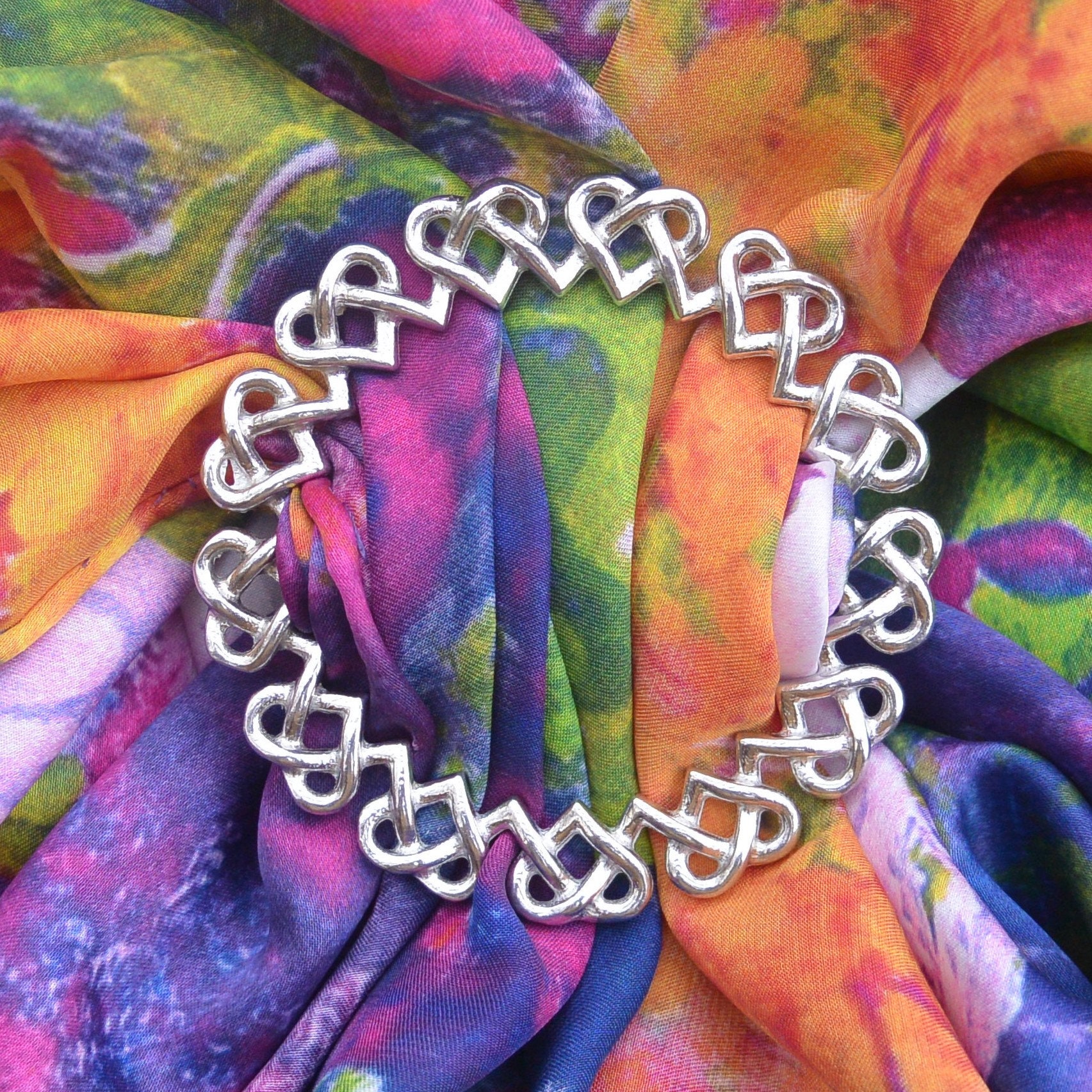 Celtic Heart Scarf Ring Fine Pewter Scarf Ring Hand Cast by Etsy