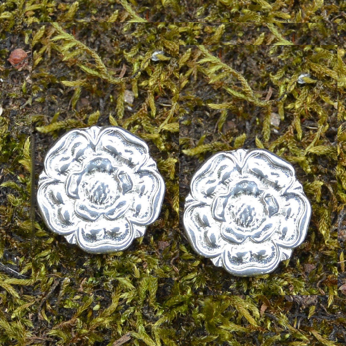 Boutons De Manchette En étain Martelé Forme Cœur - Artisanat Français - Cadeau élégant Pour Homme, Papa, Anniversaire