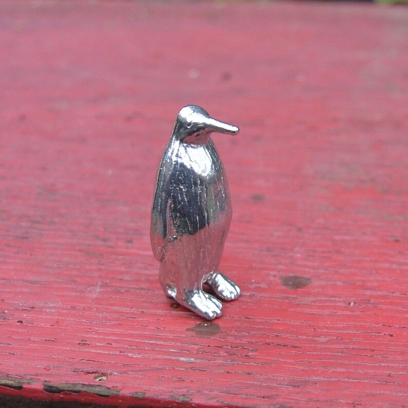 Tiny Penguin Figurine Penguin Gift Handmade in Fine Pewter Etsy