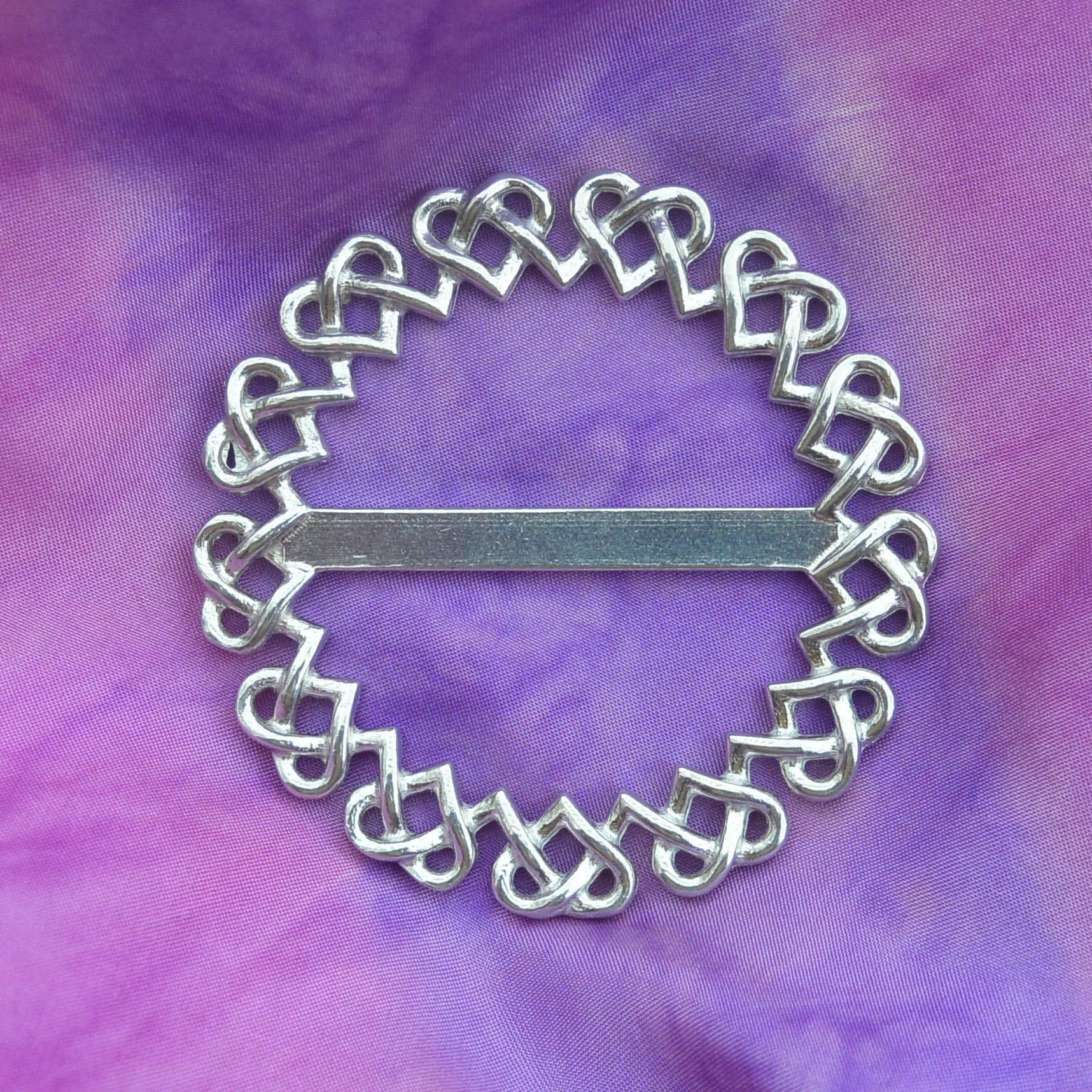 Celtic Heart Scarf Ring Fine Pewter Scarf Ring Hand Cast by Etsy