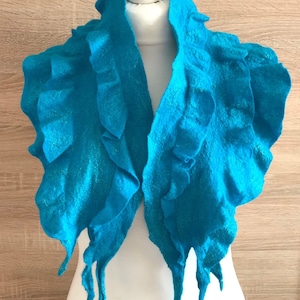 Merino Wool Little Scarf  Felted Merino Wool Neck Wormer