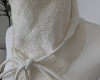 Made to order/ Merino Wool Felted Triangle Scarf, Handmade Merini Wool Neck Warmer,   Felted Accessories
